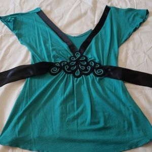Turquoise blouse